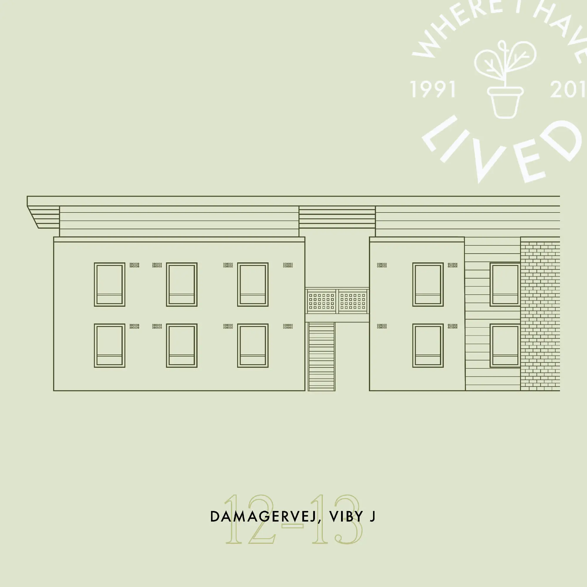 Vector image of youth housing